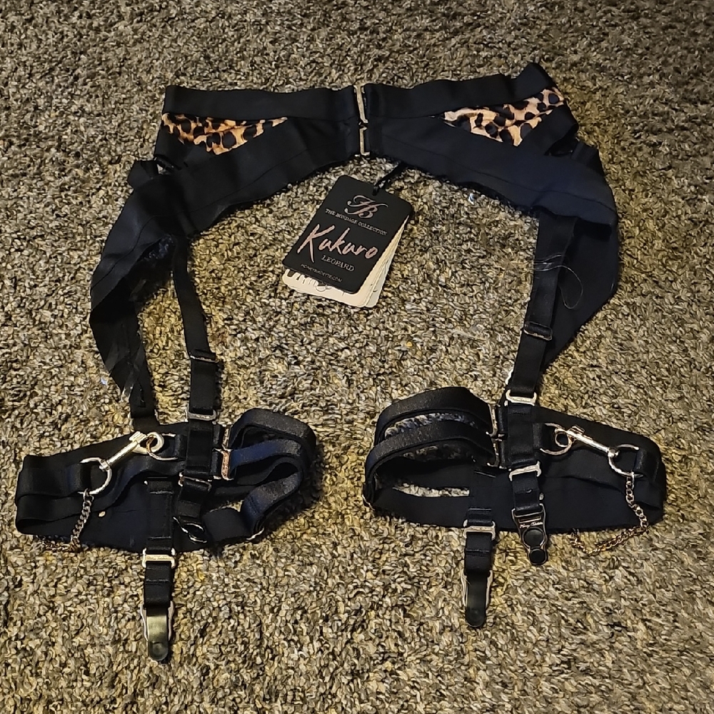 Honey Birdette Kukuro Leopard Garter Belt